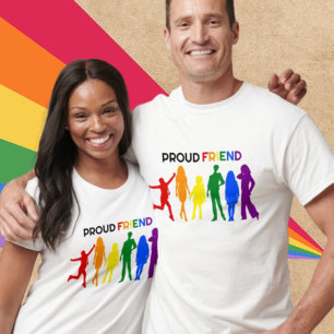 Proud FRIEND Gay Pride Female Silhouettes T-Shirt