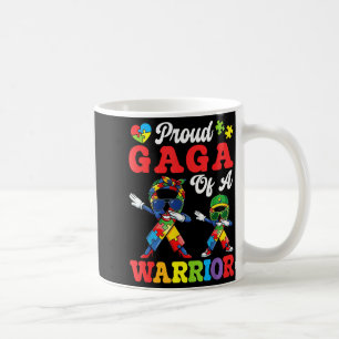 Proud gaga of an autism warrior dabbing ribbon coffee mug