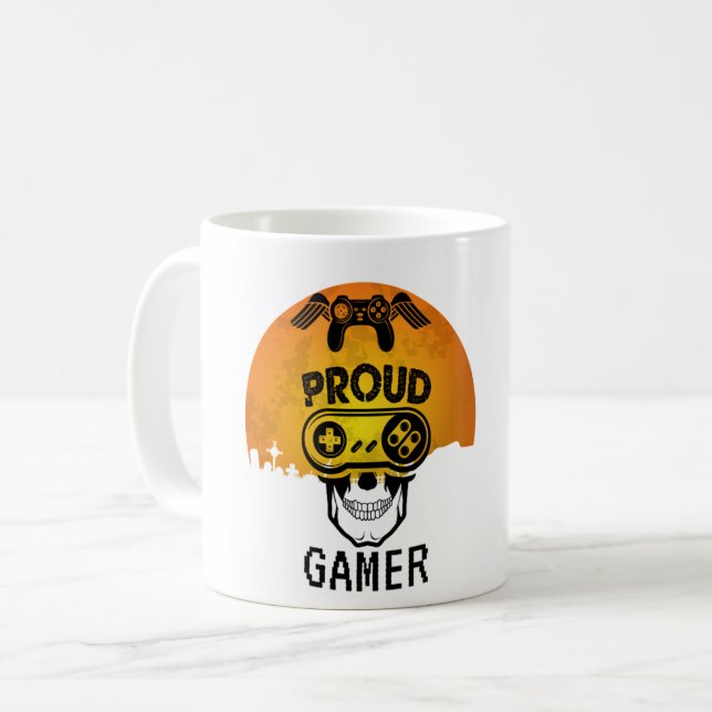 PROUD GAMER - HALLOWEEN GAMING NERD COFFEE MUG (Front Left)