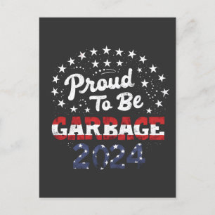 Proud Garbage Puerto Rico Latinos For Trump  Postcard