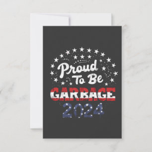 Proud Garbage Puerto Rico Latinos For Trump Thank You Card