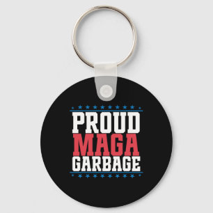 Proud Garbage Trump Supporter 2 Key Ring