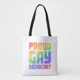Proud Gay Democrat Funny LGBT Tote Bag