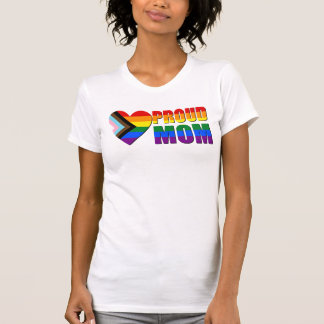 Proud Gay Mum Progress Pride Word T-Shirt