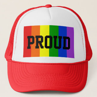 Proud Gay Rainbow Flag Ball Cap - Red