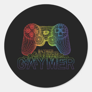 Proud Gaymer, Gay Pride Gaming Classic Round Sticker