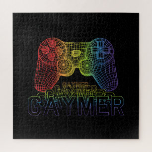 Proud Gaymer, Gay Pride Gaming Jigsaw Puzzle