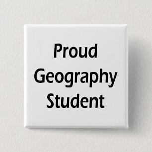Proud Geography Student 15 Cm Square Badge