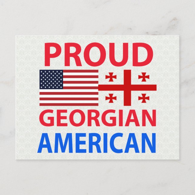 Proud Georgian American Postcard (Front)
