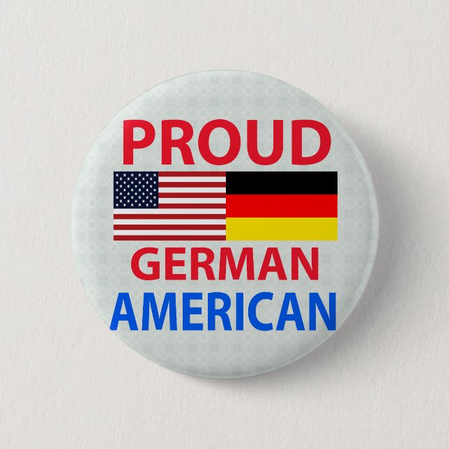 Proud German American 6 Cm Round Badge (Front)