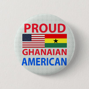 Proud Ghanaian American 6 Cm Round Badge
