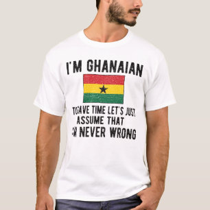 Proud Ghanaian Heritage Ghana Roots Ghanaian Flag T-Shirt