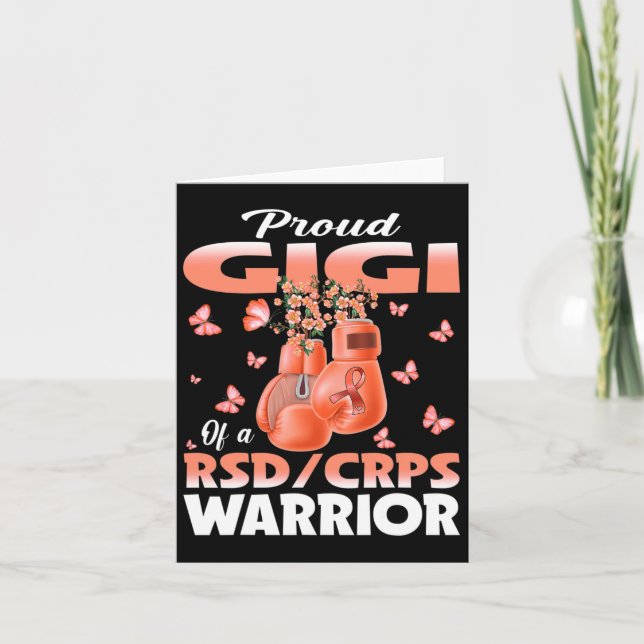 Proud Gigi Of A Rsd Crps Warrior Awareness Boxing  Card (Front)