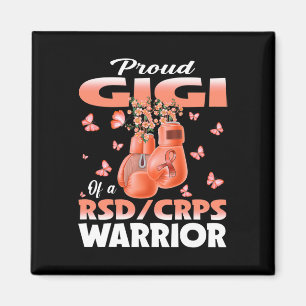 Proud Gigi Of A Rsd Crps Warrior Awareness Boxing Magnet