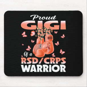 Proud Gigi Of A Rsd Crps Warrior Awareness Boxing Mouse Pad