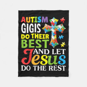 Proud Gigis Of An Au Warrior Dabbing Ribbon Fleece Blanket