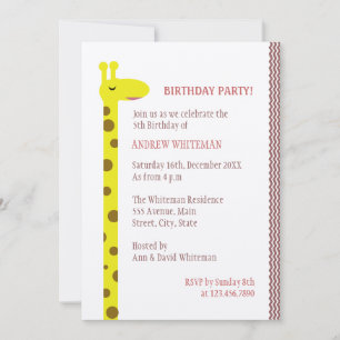 Proud Giraffe Invitation