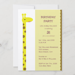Proud Giraffe Invitation