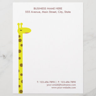 Proud Giraffe Letterhead Design