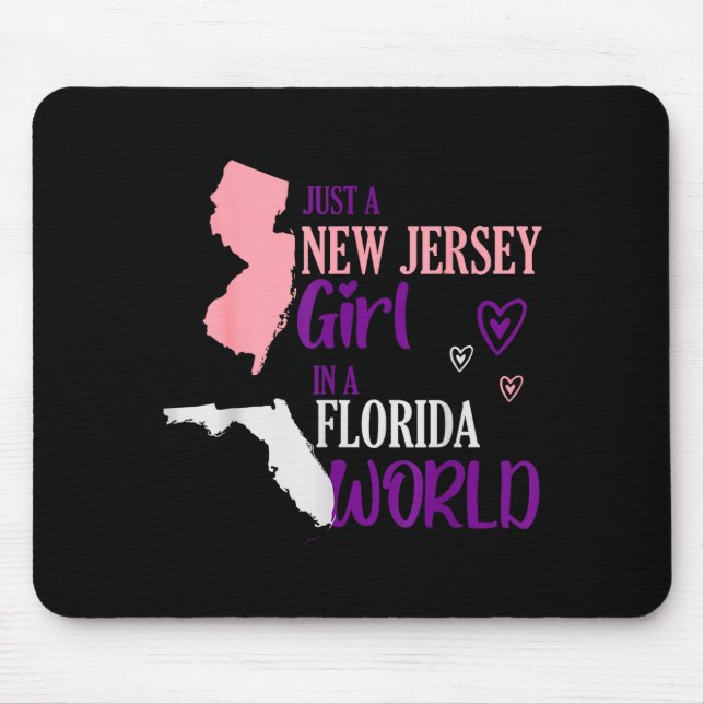 Proud Girl Design Just A New Jersey Girl In A Flor Mouse Pad (Front)