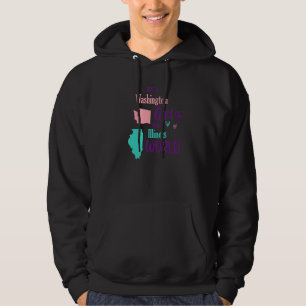 Proud girl Design Just a Washington girl in an Ill Hoodie