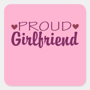Proud girlfriend cute heart stickers