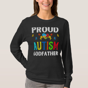 Proud God Father Autistic Acceptance Goddad Man Da T-Shirt