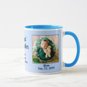 Proud Godmother Blue New Baby with Photo Mug