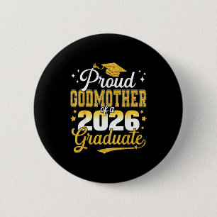 Proud Godmother Class 2026 Graduate Scripture Art 6 Cm Round Badge