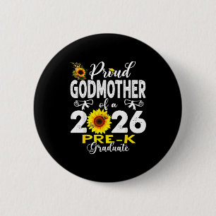 Proud godmother of 2026 pre-k graduate mothers day 6 cm round badge