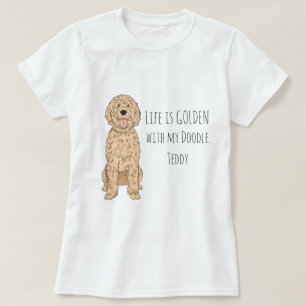 Proud Goldendoodle Mum Custom Name Pet Lover T-Shirt