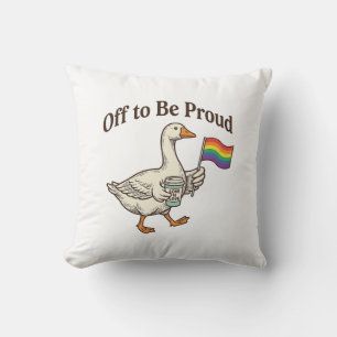 Proud Goose Pride Parade Vintage Shirt Design_1 Cushion