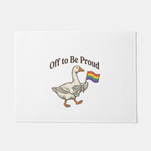 Proud Goose Pride Parade Vintage Shirt Design_1 Doormat
