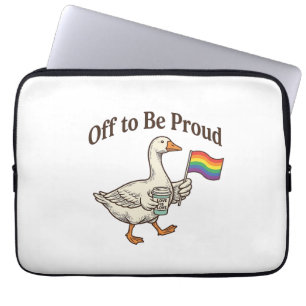 Proud Goose Pride Parade Vintage Shirt Design_1 Laptop Sleeve