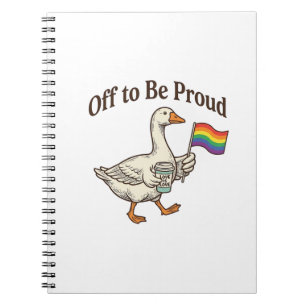Proud Goose Pride Parade Vintage Shirt Design_1 Notebook