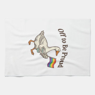Proud Goose Pride Parade Vintage Shirt Design_1 Tea Towel