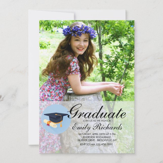 Proud Graduate Photo Invitation (Front)