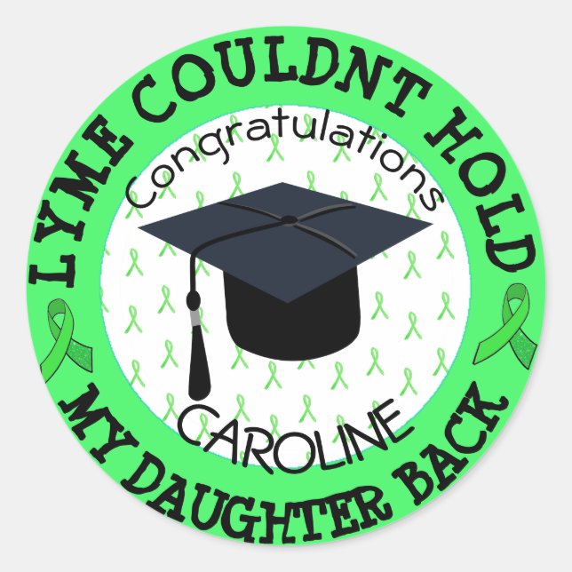 Proud Graduation Stickers for Lyme Patient (Front)