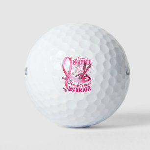 Proud Grammie Of A Breast Cancer Warrior Awareness Golf Balls
