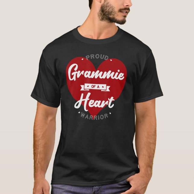 Proud Grammie Of A Heart Warrior CHD Surgery Trans T-Shirt (Front)