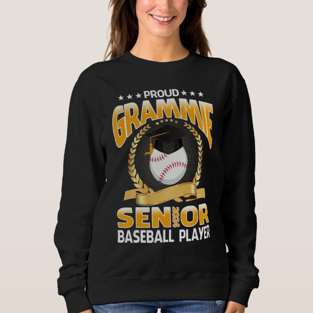 Proud Grammie Senior Class Of 2024 Baseball Player Sweatshirt (Front)