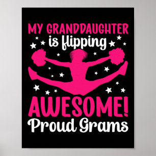 Proud Grams Of A Cheerleader Grams Cheer Grams Gra Poster
