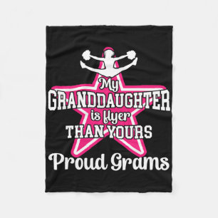 Proud Grams Of A Cheerleader Grams Grandma Cheer G Fleece Blanket