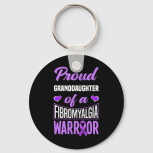 Proud Granddaughter Of A Fibromyalgia Warrior 1 Key Ring