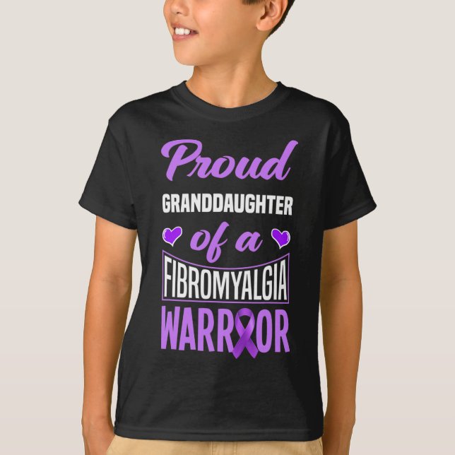 Proud Granddaughter Of A Fibromyalgia Warrior 1  T-Shirt (Front)