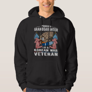 Proud Granddaughter Of A Korean War Veteran Army V Hoodie