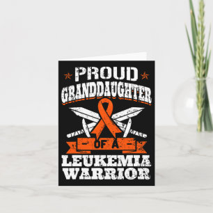 Proud Granddaughter Of A Leukaemia Warrior Awarene Card
