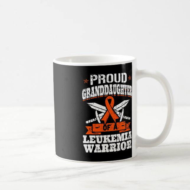 Proud Granddaughter Of A Leukaemia Warrior Awarene Coffee Mug (Right)