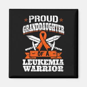Proud Granddaughter Of A Leukaemia Warrior Awarene Magnet