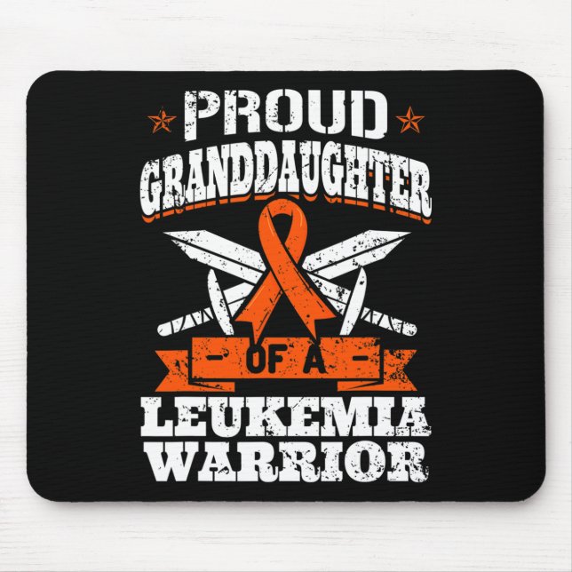 Proud Granddaughter Of A Leukaemia Warrior Awarene Mouse Pad (Front)